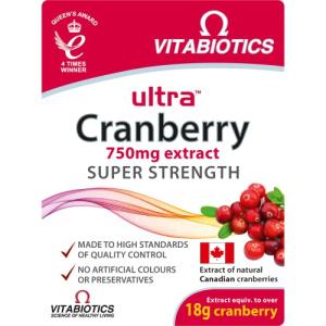 Vitabiotics Ultra Cranberry Super Strength Tablets - 30 Count