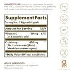 Solgar Natural Cranberry & Vitamin C Capsules - 60 Count