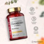 High Strength Cranberry Capsules with Vitamin C