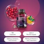 Cranberry Capsules with Vitamin C - 180 Count