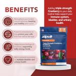Zipvit Triple Strength Cranberry with Vitamin C, 180 Capsules