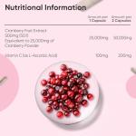 Cranberry Capsules with Vitamin C - 180 Count