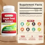 Best Naturals Grape Seed Extract 400 mg, 240 Capsules
