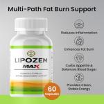 Lipozem Max - Natural Vegan Fat Burner Capsules