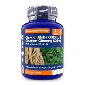 Ginkgo Biloba & Siberian Ginseng Energy Support Tablets
