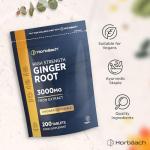 High Strength Ginger Root Tablets 3000mg - Vegan