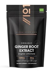 Organic Ginger Extract 7500mg - 90 Vegan Capsules