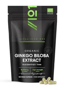 Organic Ginkgo Biloba Extract 12,500mg Vegan Capsules