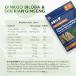 Ginkgo Biloba & Siberian Ginseng 120 Vegan Tablets