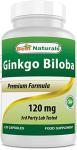 Double Strength Ginkgo Biloba Extract 120mg, 120 Capsules