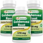Goldenseal Root 570 mg, 100 Capsules, 3 Pack