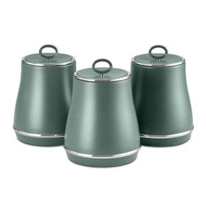 Renaissance Set of 3 Storage Canisters in Green