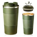 Insulated Travel Mug with Leakproof Lid - Green