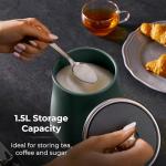 Renaissance Set of 3 Storage Canisters in Green