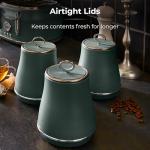 Renaissance Set of 3 Storage Canisters in Green
