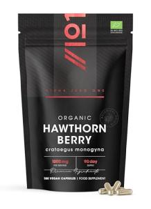 Organic Hawthorn Berry 1000mg - 180 Vegan Capsules