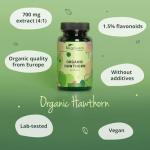 Vegavero Organic Hawthorn Berry Capsules, 2800 mg