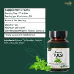 Organic Tulsi Tablets - Holy Basil 120 Count