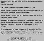 High Strength Holy Basil Vegan Capsules, 120 Count