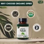 Organic Tulsi Tablets - Holy Basil 120 Count