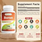 Boron 5 mg Supplements – 240 Tablets by Best Naturals