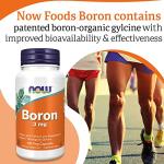 Now Foods Boron 3mg Vegan Capsules, 100 Count