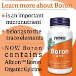 Now Foods Boron 3mg Vegan Capsules, 100 Count