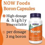 Now Foods Boron 3mg Vegan Capsules, 100 Count