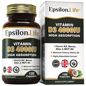High Strength Vitamin D3, K2 & Zinc Capsules