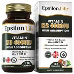 High Strength Vitamin D3, K2 & Zinc Capsules