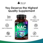 NAC N-Acetyl-Cysteine 600mg Vegan Capsules 180 Count