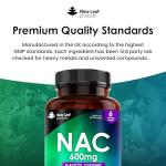 NAC N-Acetyl-Cysteine 600mg Vegan Capsules 180 Count