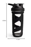 Smartshake Reforce Black Protein Shake Bottle 700ml