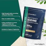 500mcg Iodine Supplement | 400 Vegan Tablets