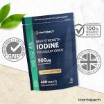 500mcg Iodine Supplement | 400 Vegan Tablets