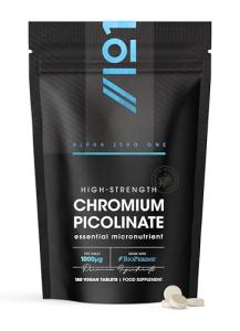 Chromium Picolinate 1000mcg - 180 Vegan Tabs
