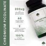 Chromium Picolinate 200mcg - 60 Vegan Capsules