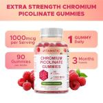 Vitamatic Chromium Picolinate Gummies 1000 mcg - Raspberry