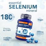 High Strength Selenium 200mcg with Vitamins ACE 180 Tablets