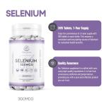 Selenium 300MCG - 365 Tablets for Immunity Support