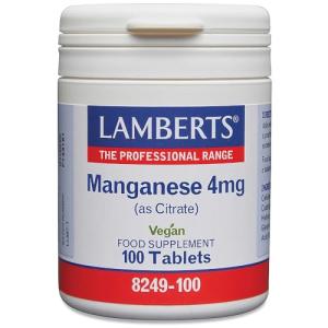 Lamberts Manganese Citrate 4mg - 100 Tablets
