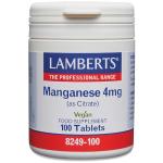 Lamberts Manganese Citrate 4mg - 100 Tablets