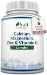 Zinc Calcium Magnesium Vitamin D Supplement - 365 Tablets