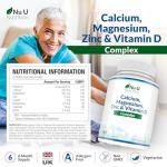 Zinc Calcium Magnesium Vitamin D Supplement - 365 Tablets