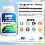 Acetyl L-Carnitine 500 mg - 120 Capsules