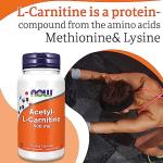 Now Foods Acetyl-L-Carnitine 500mg Vegan Capsules