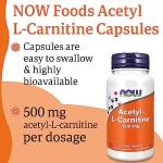 Now Foods Acetyl-L-Carnitine 500mg Vegan Capsules