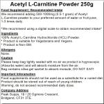 Pure Acetyl L-Carnitine Powder 250g