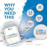 L-Carnitine Tartrate 2200mg Vegan Capsules