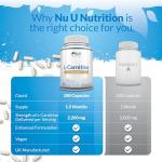 L-Carnitine Tartrate 2200mg Vegan Capsules